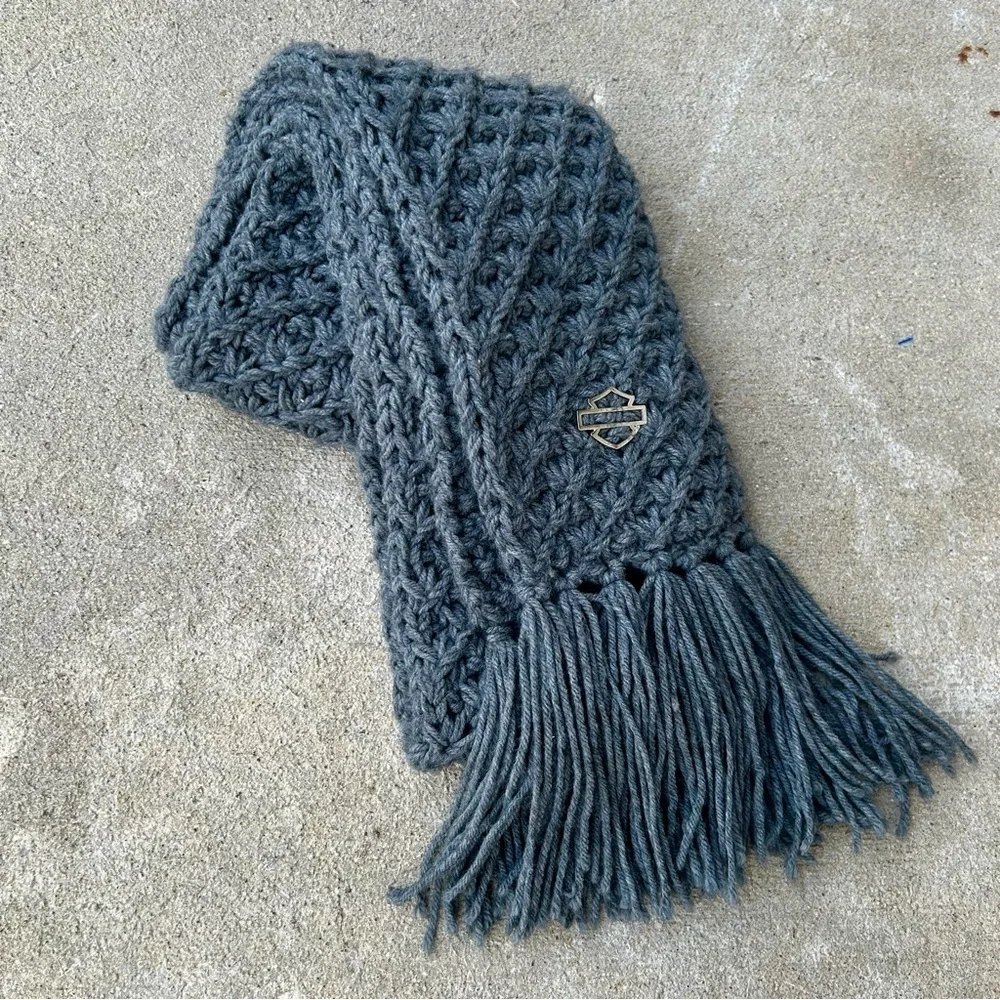 Harley-Davidson Textured Gray Scarf